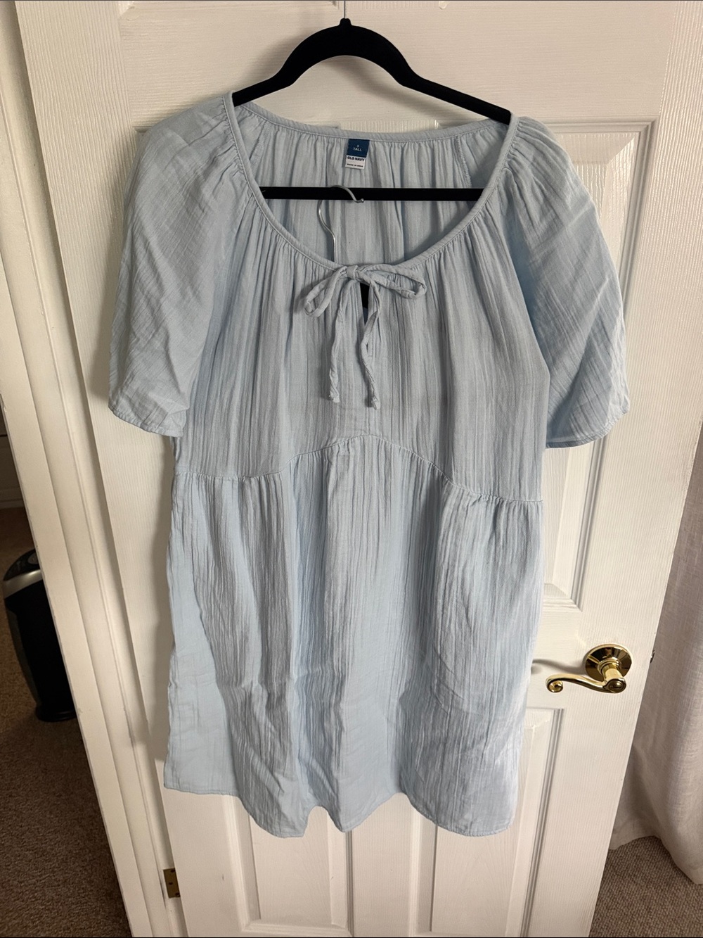 Old Navy Like New Crinkle Gauze Flutter-Sleeve Mini Swing Dress.Size S Tall